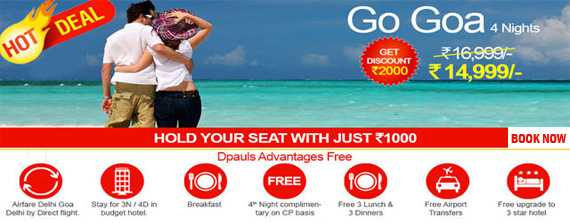 Goa Honeymoon Package - Goa Honeymoon Offers by Travel Titli from Delhi Pune Mumbai India